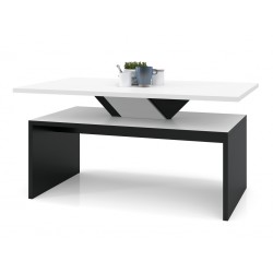 SISI bílý + černý, konferenční stolek, černobílý, obdélníkový