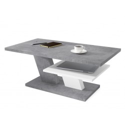 CLIFF MAT  beton + bílý, konferenční stolek
