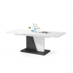 copy of NOIR bílý černý, rozkládací, konferenční stůl, stolek, černobílý