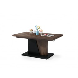 GRAND NOIR dub hnědý  / černý, rozkládací, konferenční stůl, stolek