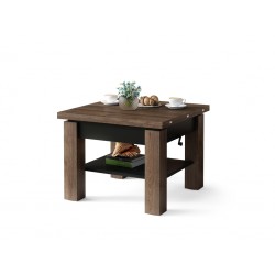 CLEO hnědý dub / černá, rozkládací, zvedací konferenční stůl, stolek