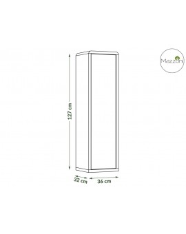 FOLK SW-36, antracit / dub artisan,   skříňka