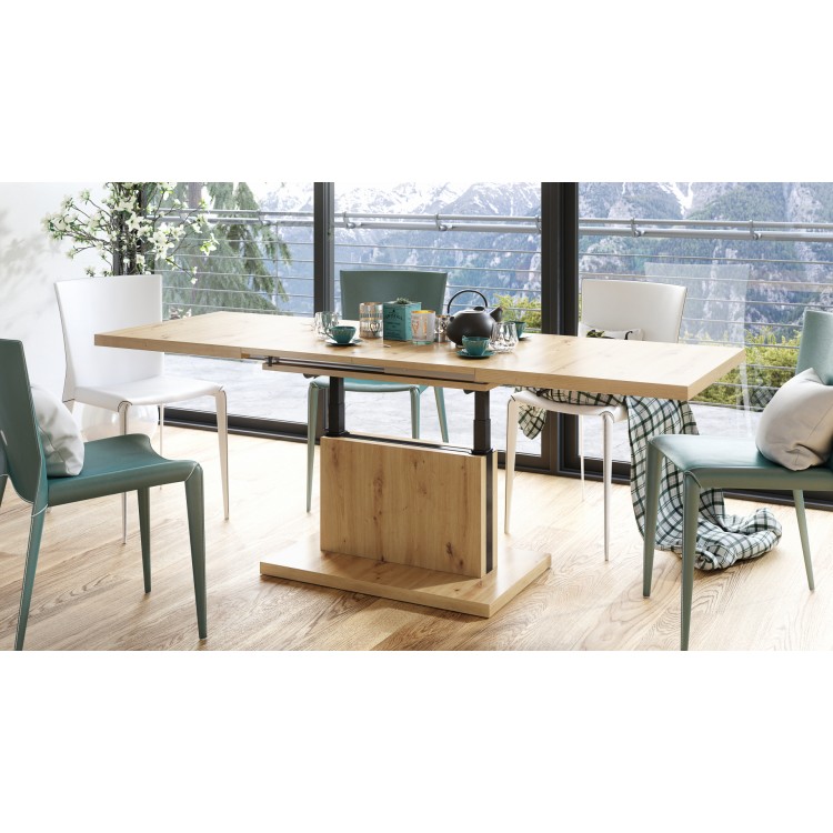 ASTON artisan dub, rozkládací, zvedací konferenční stůl, stolek