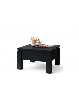 OSLO crni mat, stolić za kavu sklopliv s funkcijom podizanja ploče stola