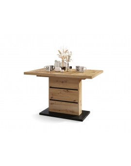 PIANO dub artisan / černý mat - moderní rozkládací stůl do 200 cm