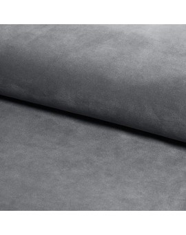 Stolica PAX sive boje (tkanina Bluvel 14) - moderna, tapecirana, baršunasta, za dnevni boravak, blagovaonicu, ured, s ručkom