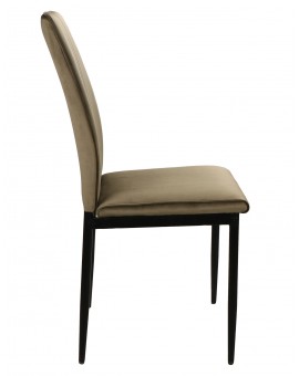 Židle ATENA olivová (tkanina Bluvel 77) - moderní, čalouněná, sametová, do obývacího pokoje, jídelny, kanceláře, kuchyně