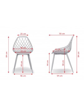 Židle LUGO Béžová - moderní, ažurová, do kuchyně / zahrady / kavárny